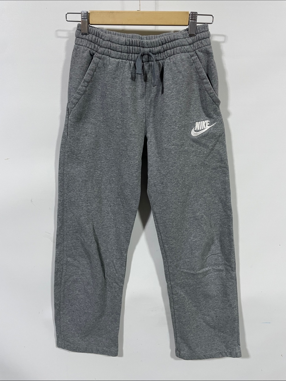 Nike Kids Gray Pull-On Joggers with Logo